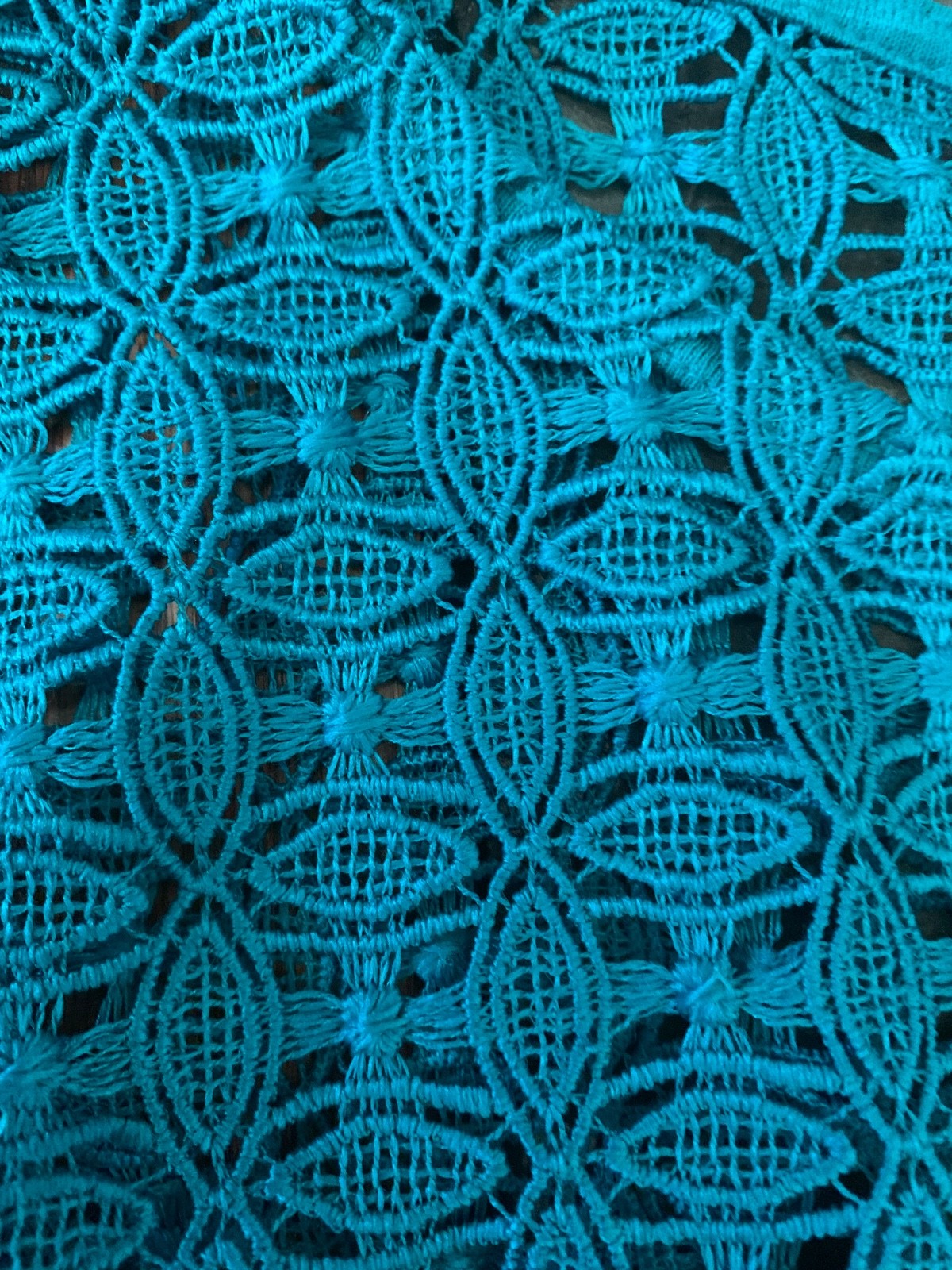 Old navy teal green cold shoulder lace top size large