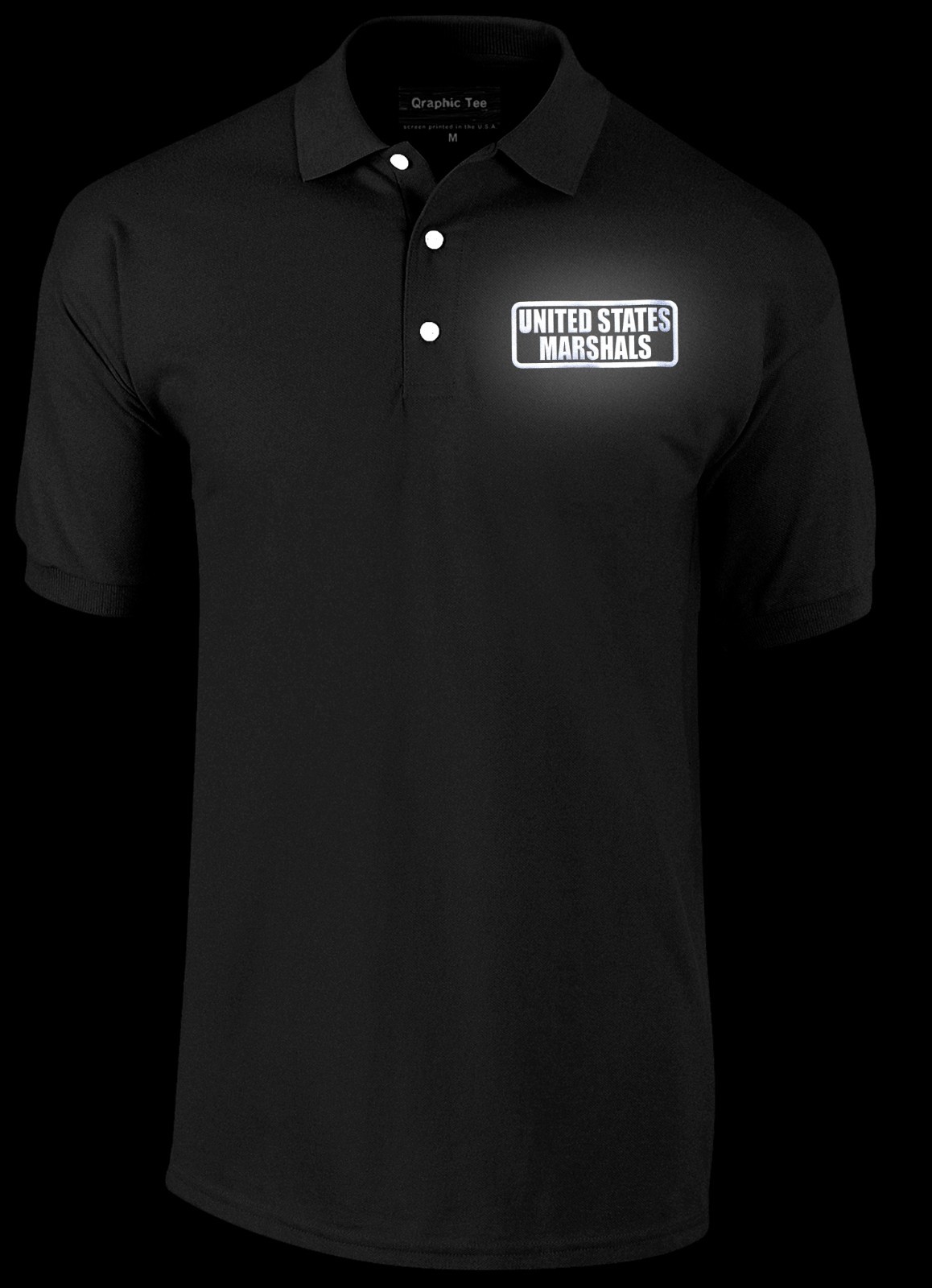 US Marshals Polo REFLECTIVE design, Easy Care Polo, pique fabric.
