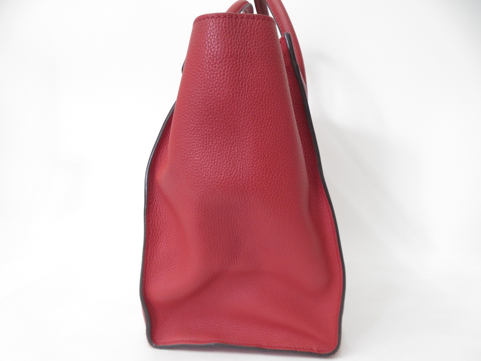 Authentic CELINE Luggage Mini Shopper Leather Hand Bag I#52909