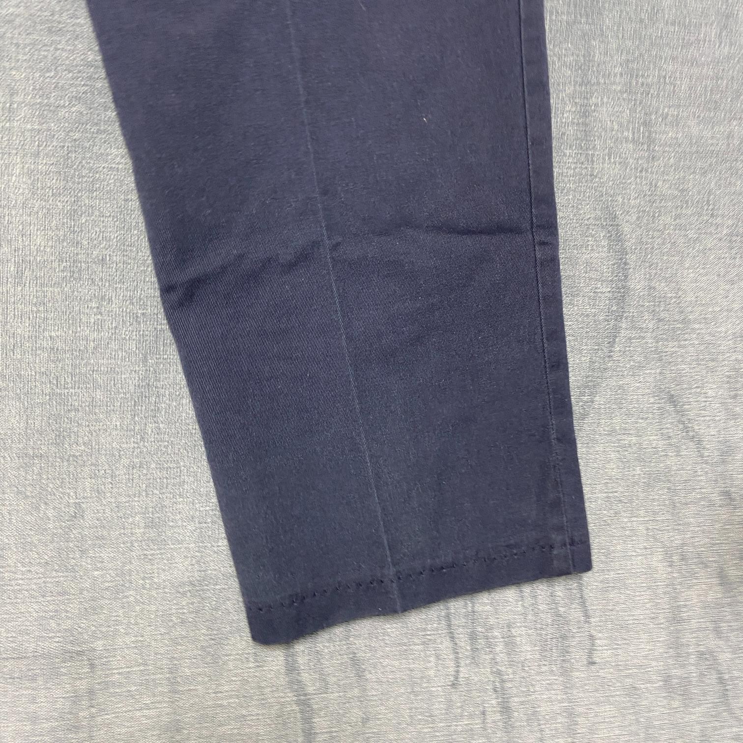 Cintas Comfort Flex Chino Pants Mens 34 Blue Mid Rise Relaxed Fit Straight Leg