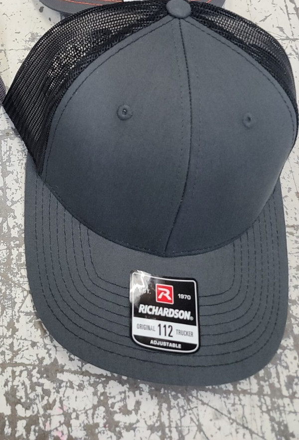 Richardson 112 Trucker Snapback Cap – Black