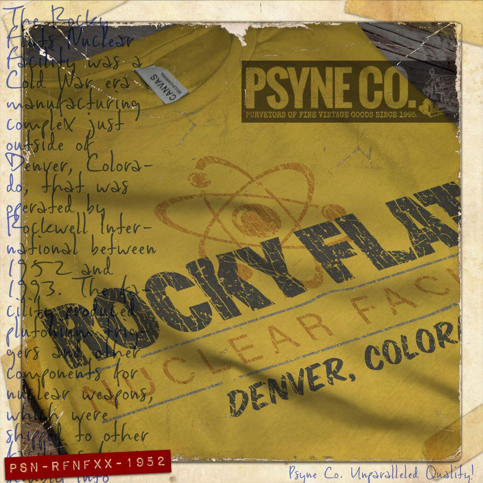 Rocky Flats Nuclear Facility 1952 Vintage Men’s T-Shirt