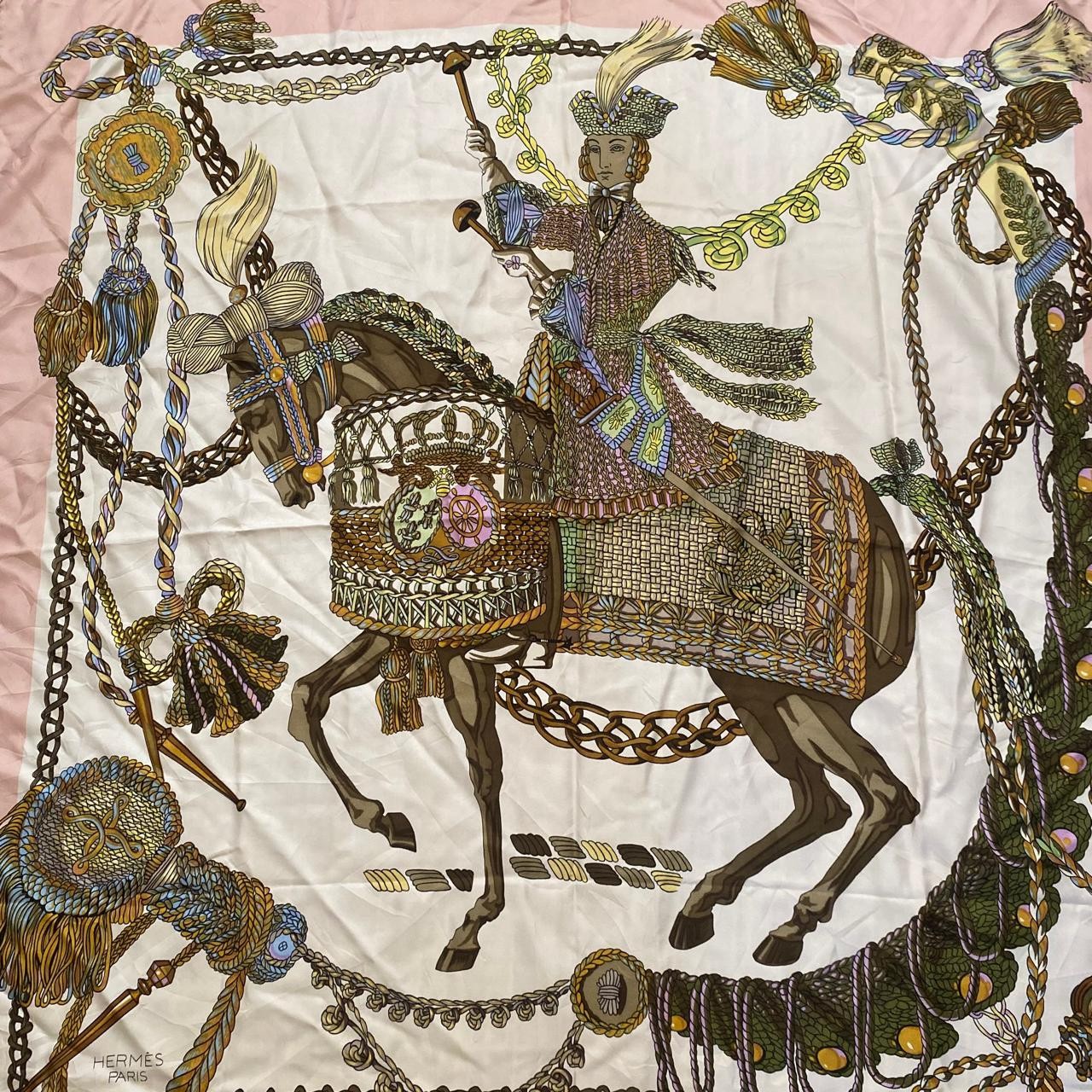 Unique Hermès Paris “Le Timbalier” Silk scarf by Marie-Françoise Philippe