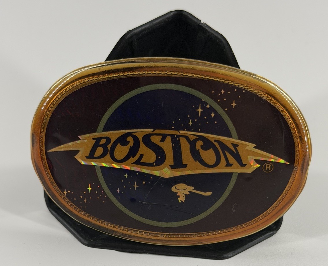 BOSTON VINTAGE 1978 PACIFICA COLLECTIBLE PRISM BELT BUCKLE-Scratches As Shown
