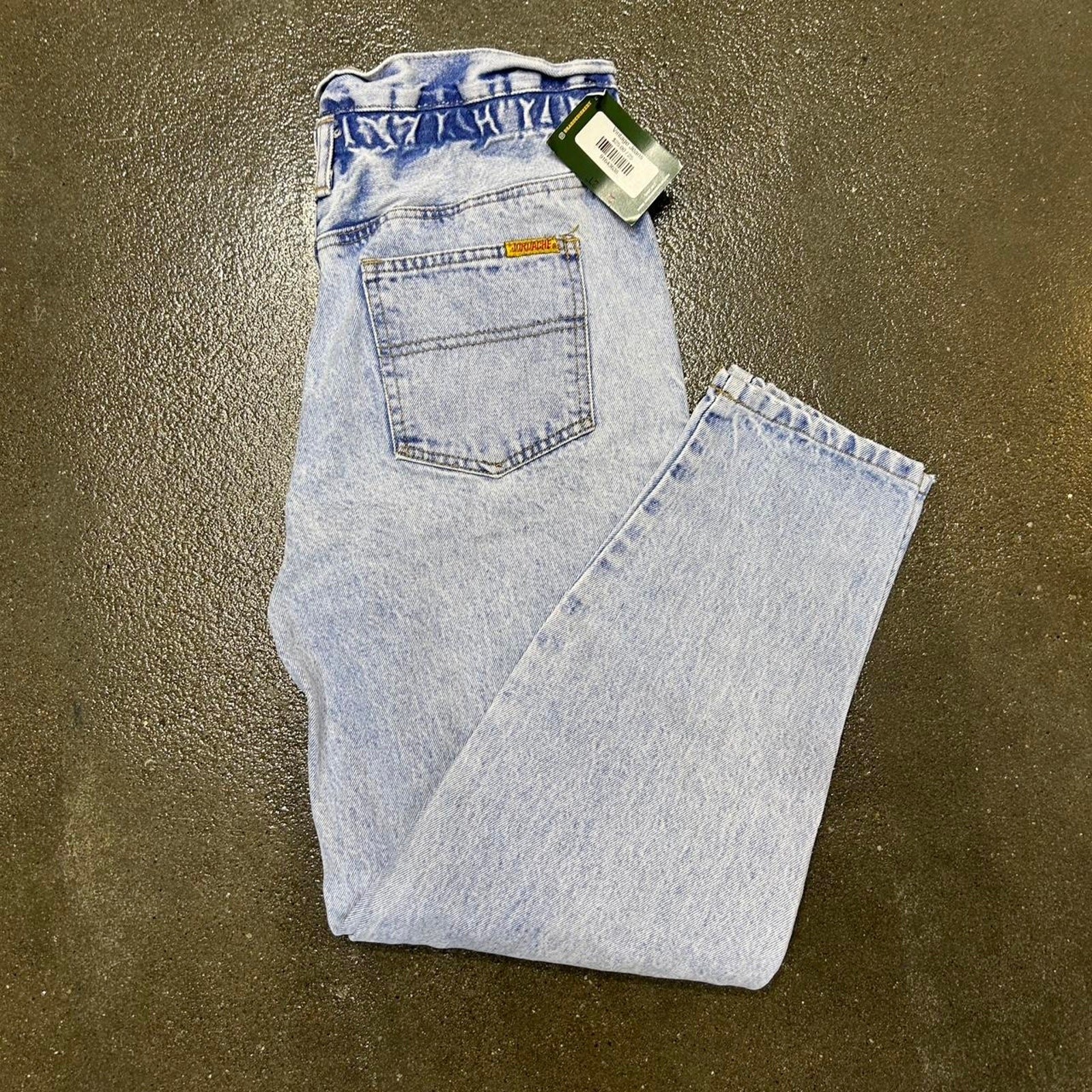 Vintage 90s Jordache Paper Bag Style Light Wash Jeans Women’s 26 x 27