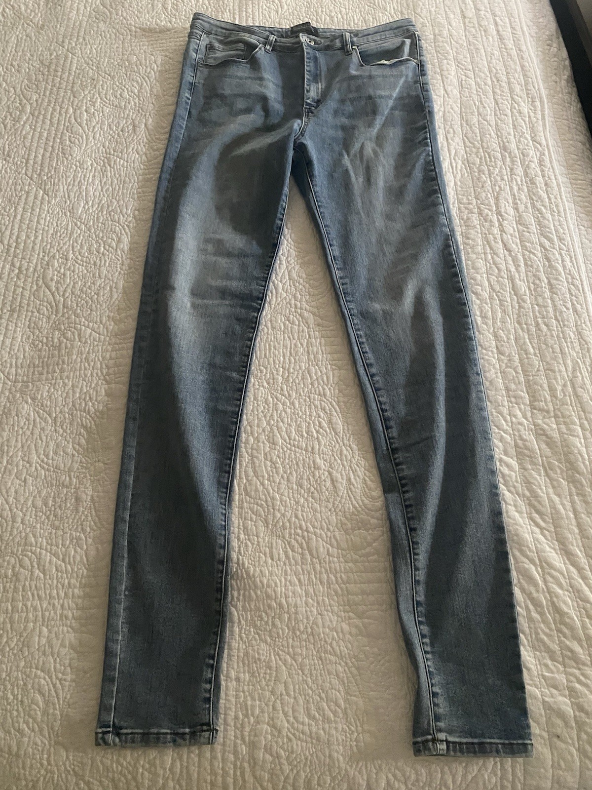 Alloy Apparel Women’s Power Stretch Straight Leg Light Blue Jeans 20×37 NEW