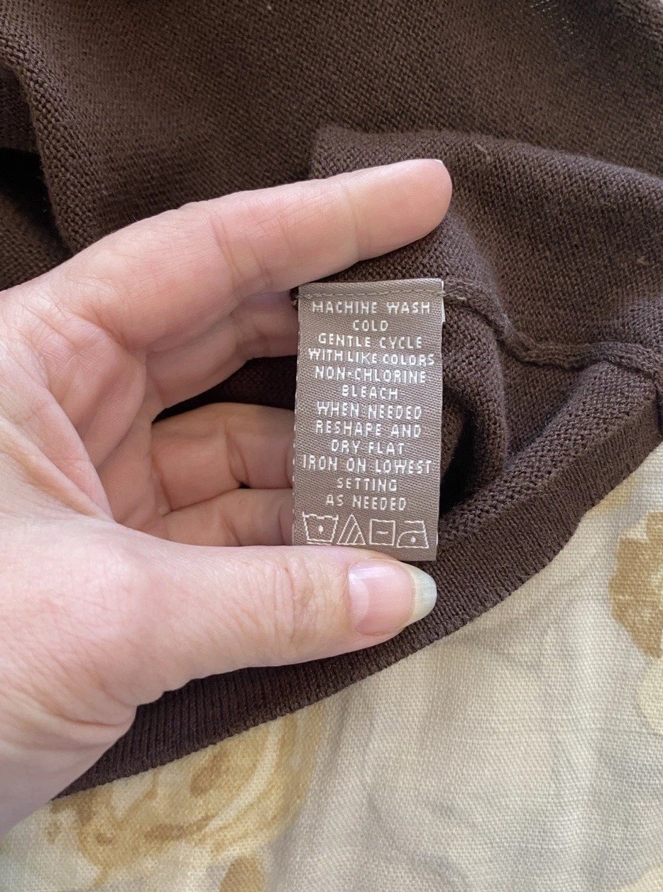 Norton Mcnaughton Women’s Petite Brown Sweater Short Sleeve “Trinidad”NWT