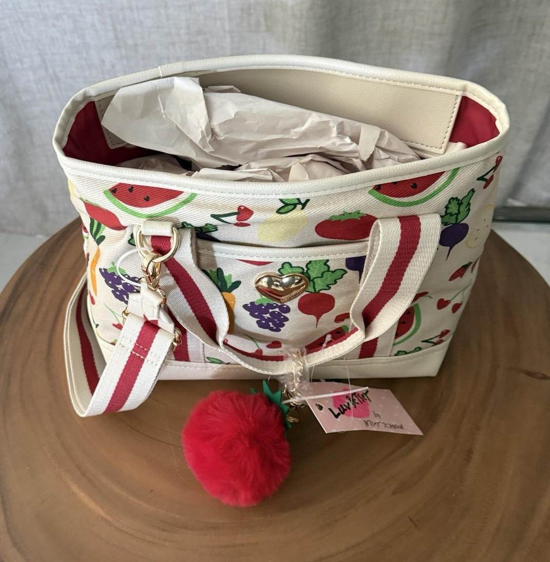 Luv Betsey by Betsey Johnson Veggie Fruit Multi Tote Zip, Charm, Strap