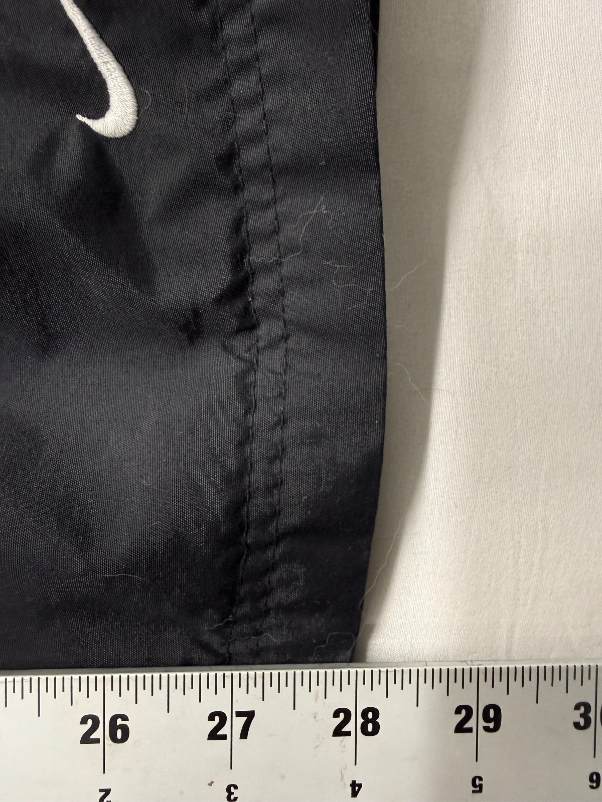 Vintage Nike Grey Tag Cargo Track Pants Black White Striped Baggy S