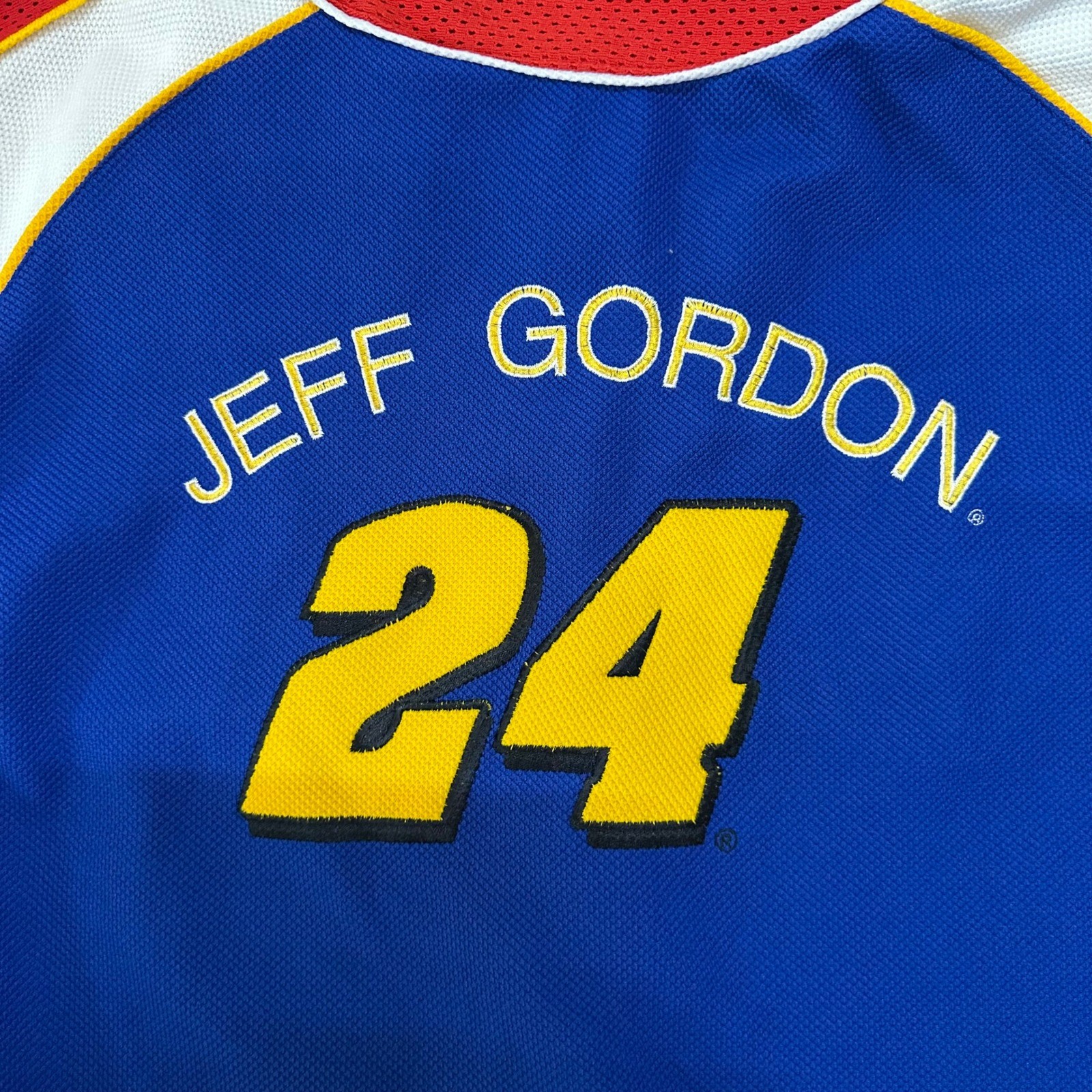 Competitors View Jersey Kids Size M 12/14 Blue Jeff Gordon NASCAR DuPont Racing