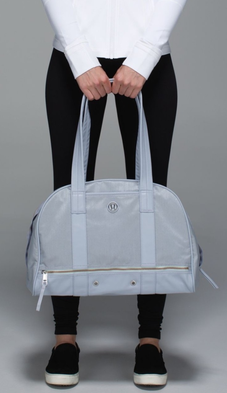 Lululemon Om For All Bag Tote Silver Fox/White