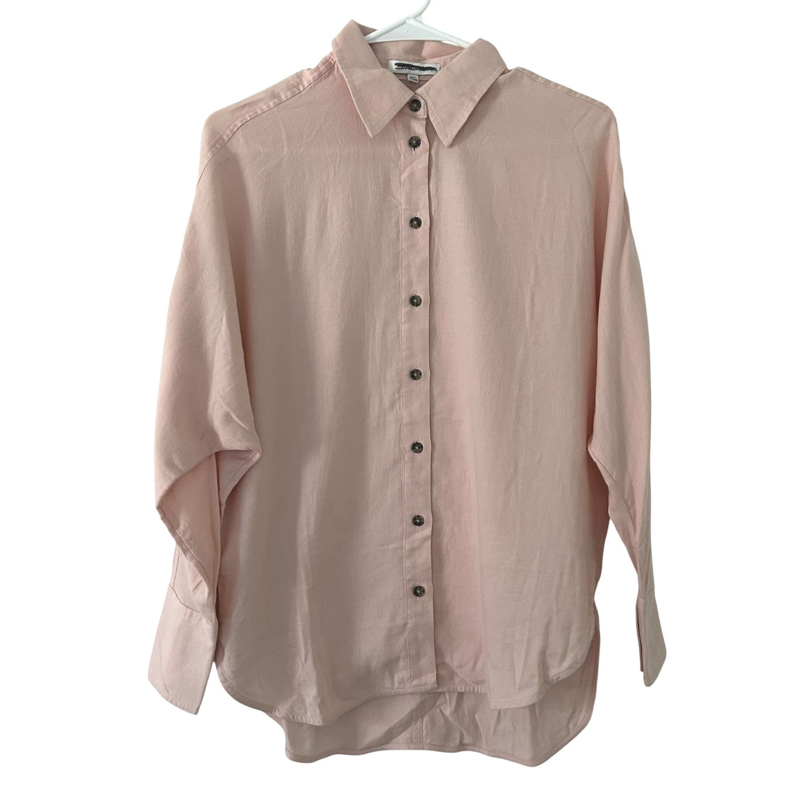 Madewell Womens Dusty Pink Heathered Lightweight Flannel Dolman Button XXS New