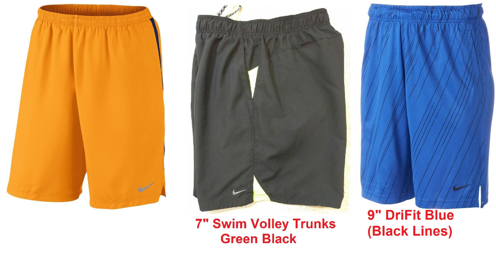 Nike Dri-Fit Men’s Swim Training Running Basketball Athletic Shorts M L XL XXL