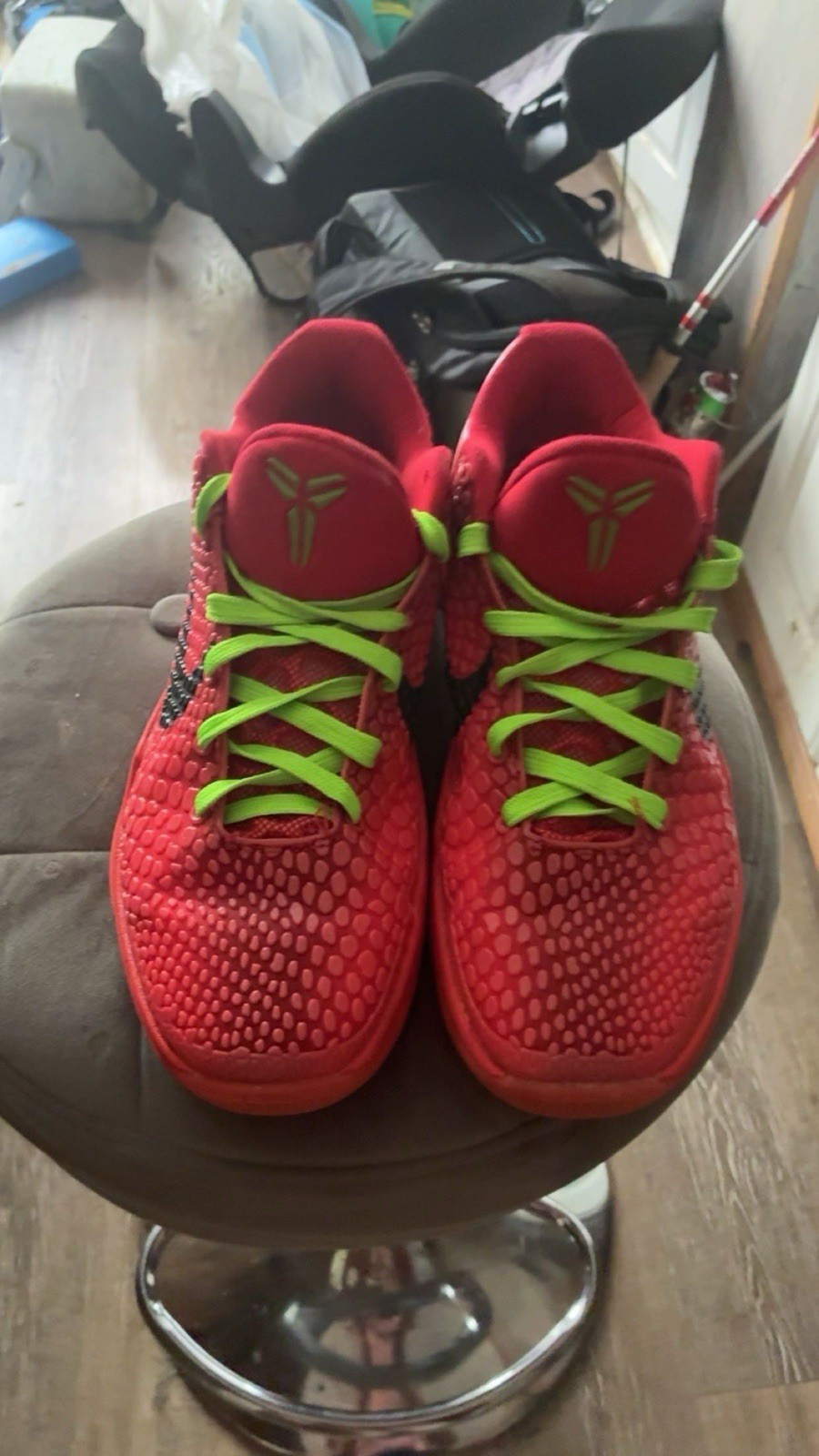 Nike Kobe 6 Protro Low Reverse Grinch Red/Green Basketball Sneaker FV4921-600