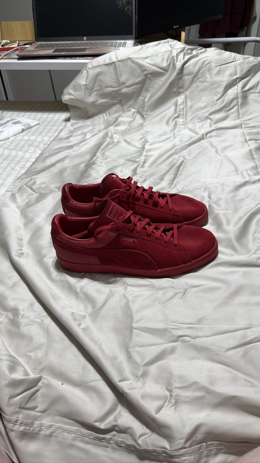 Puma Suede Classic Triple Red Low Mens Sneakers Shoes size 10.5