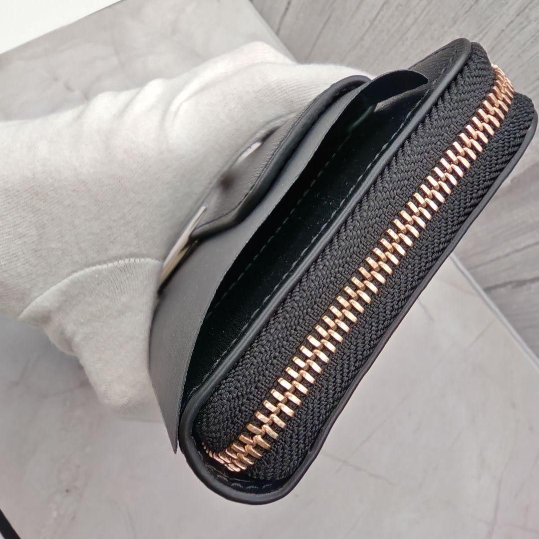 BALLY Bally Round Zip Long Wallet Black Rare