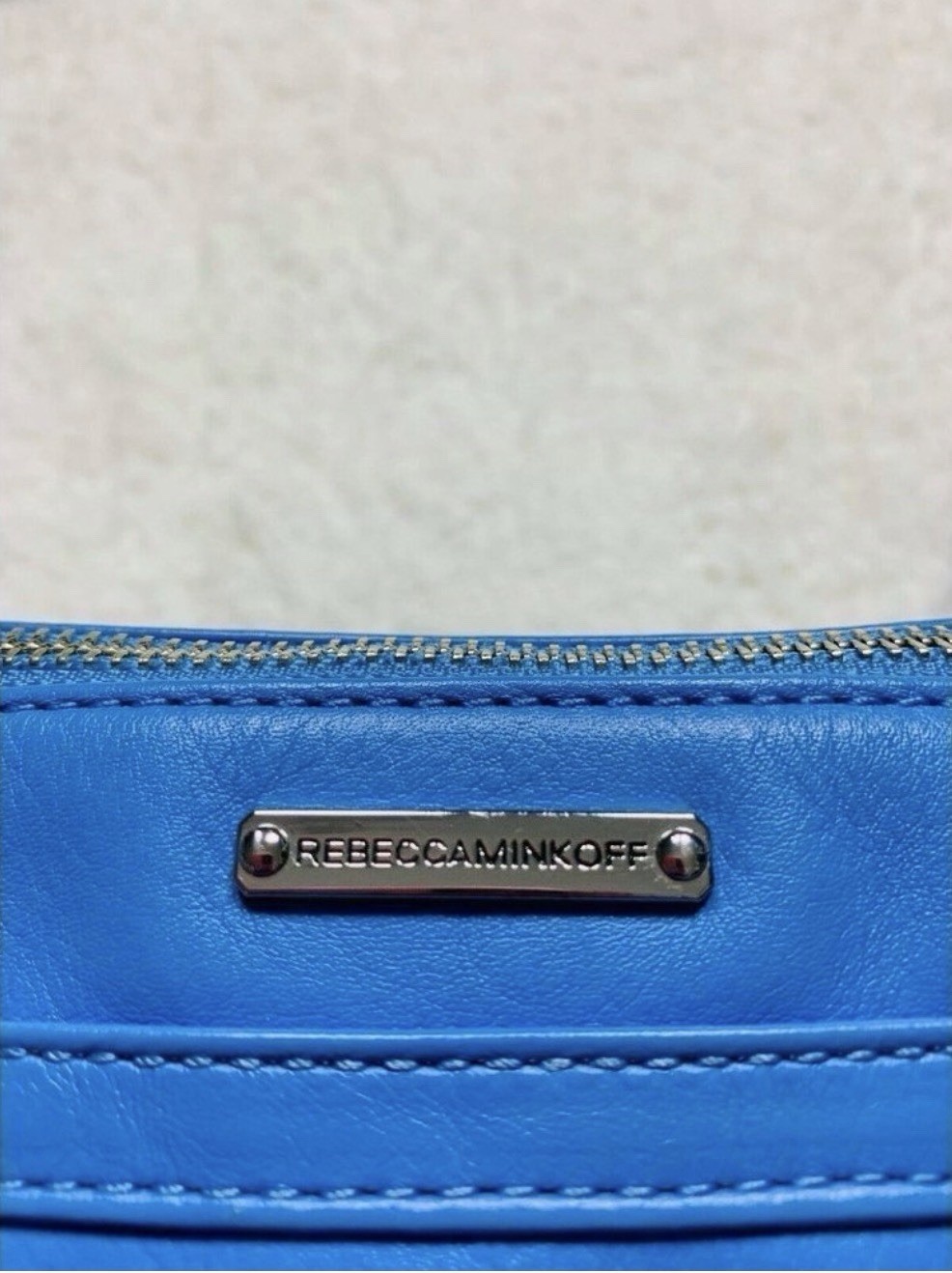 REBECCA MINKOFF MAC Blue Crossbody Chain Strap Silver Hardware with Dust Bag