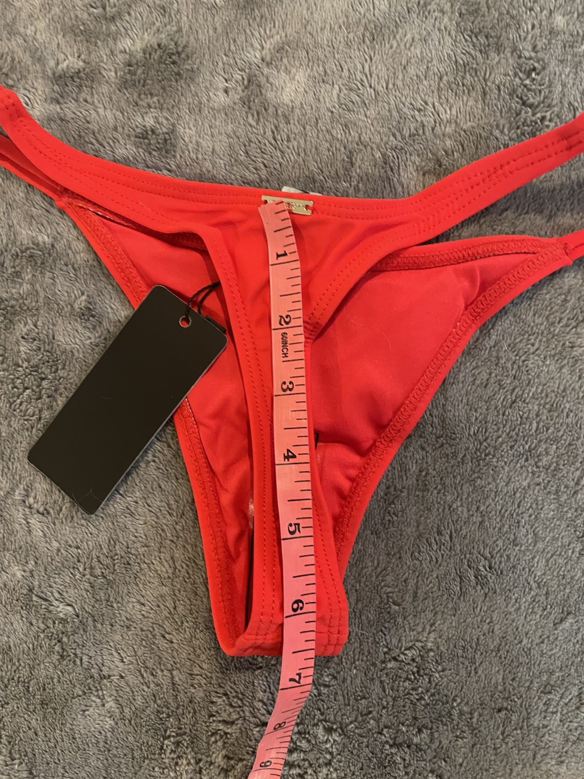 ZMART Thong Bikini Bottoms Swimwear Women’s US Size XS Red Sexy