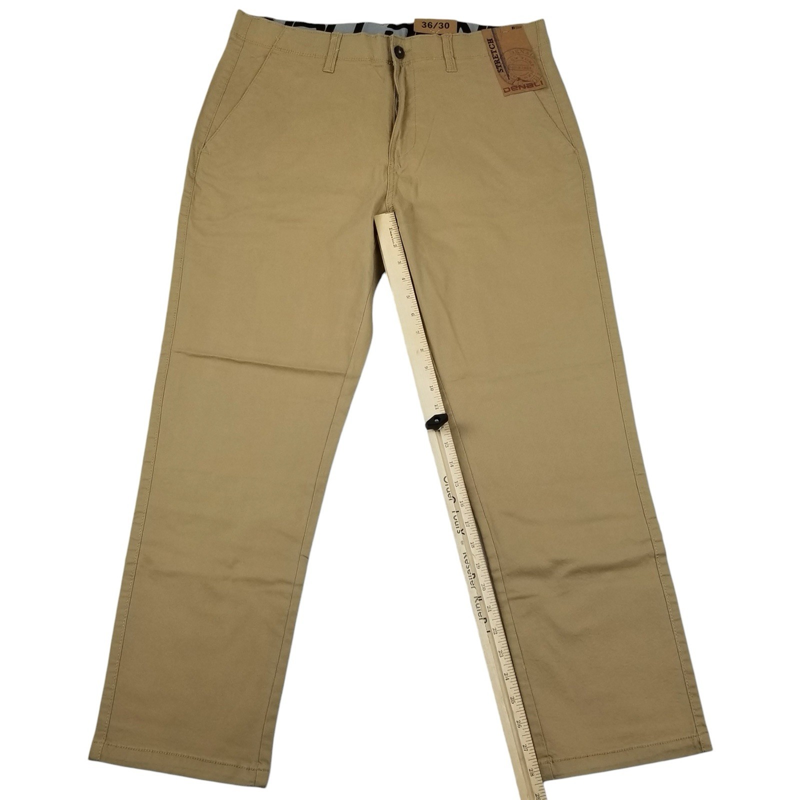 Denali Men’s 36×30 Straight Leg Stretch Comfort Pants Khaki Boardwalk