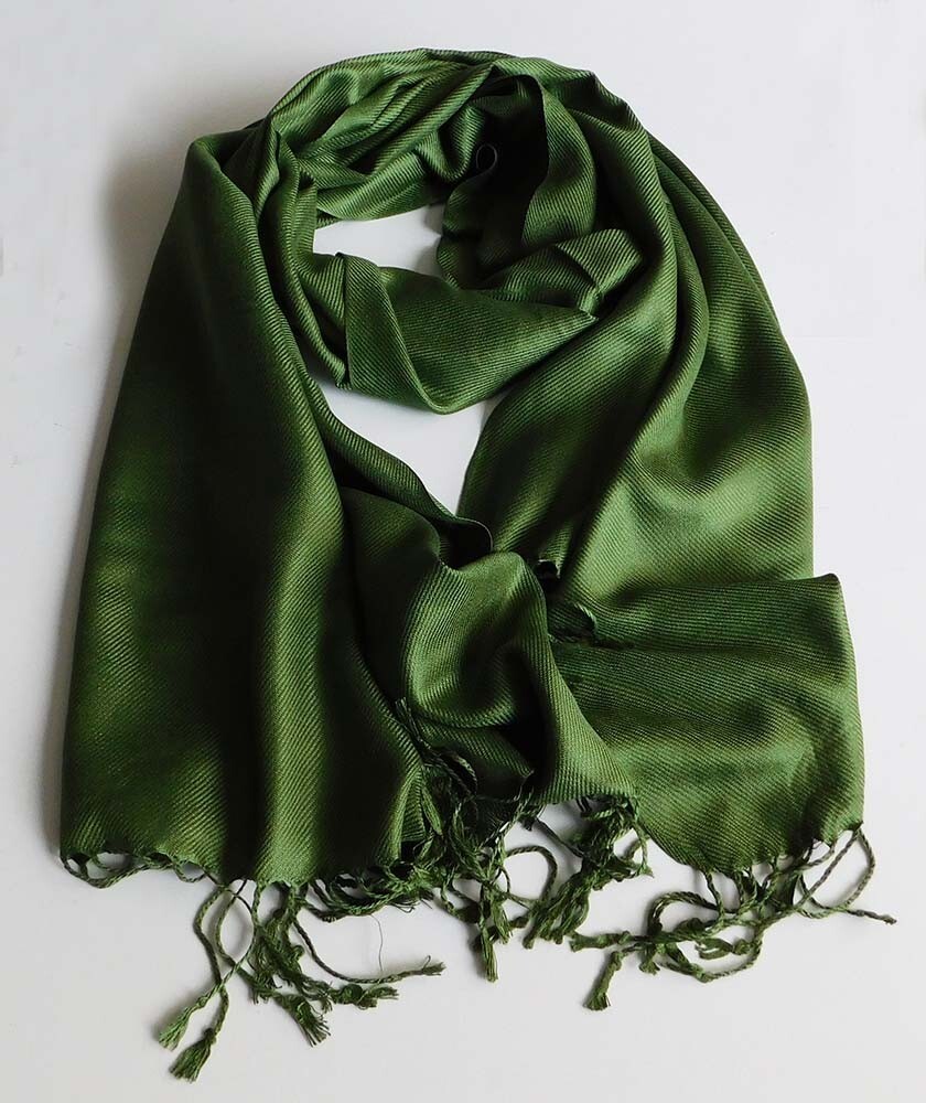 New Fashion Soft Long PASHMINA SCARF/WRAP/SHAWL– Olive Green