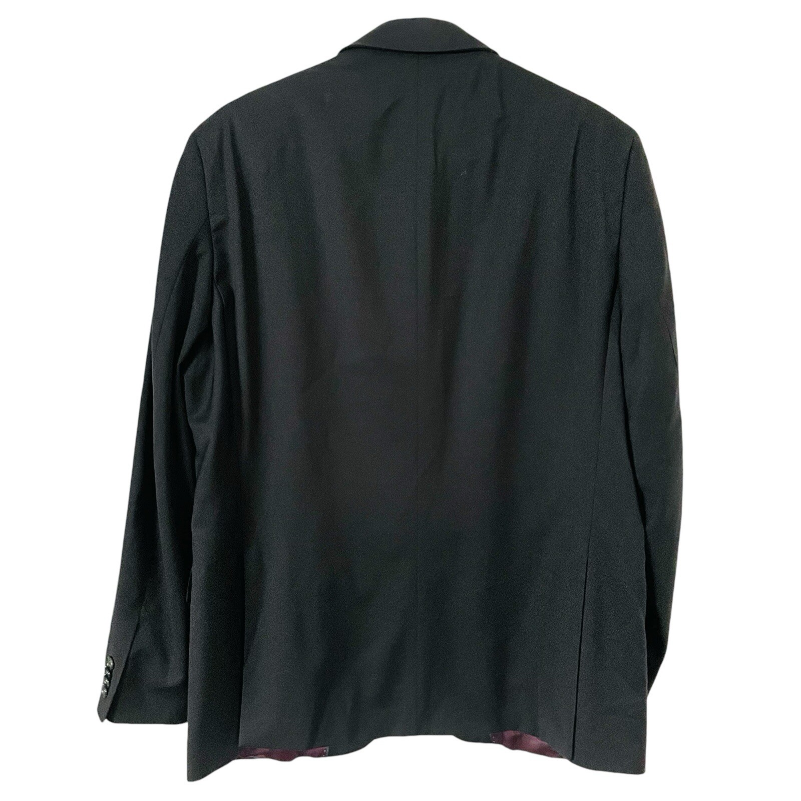 Saks Fifth Avenue Mens Everest Blazer Jacket Size 42R Black Marzotto 100% Wool