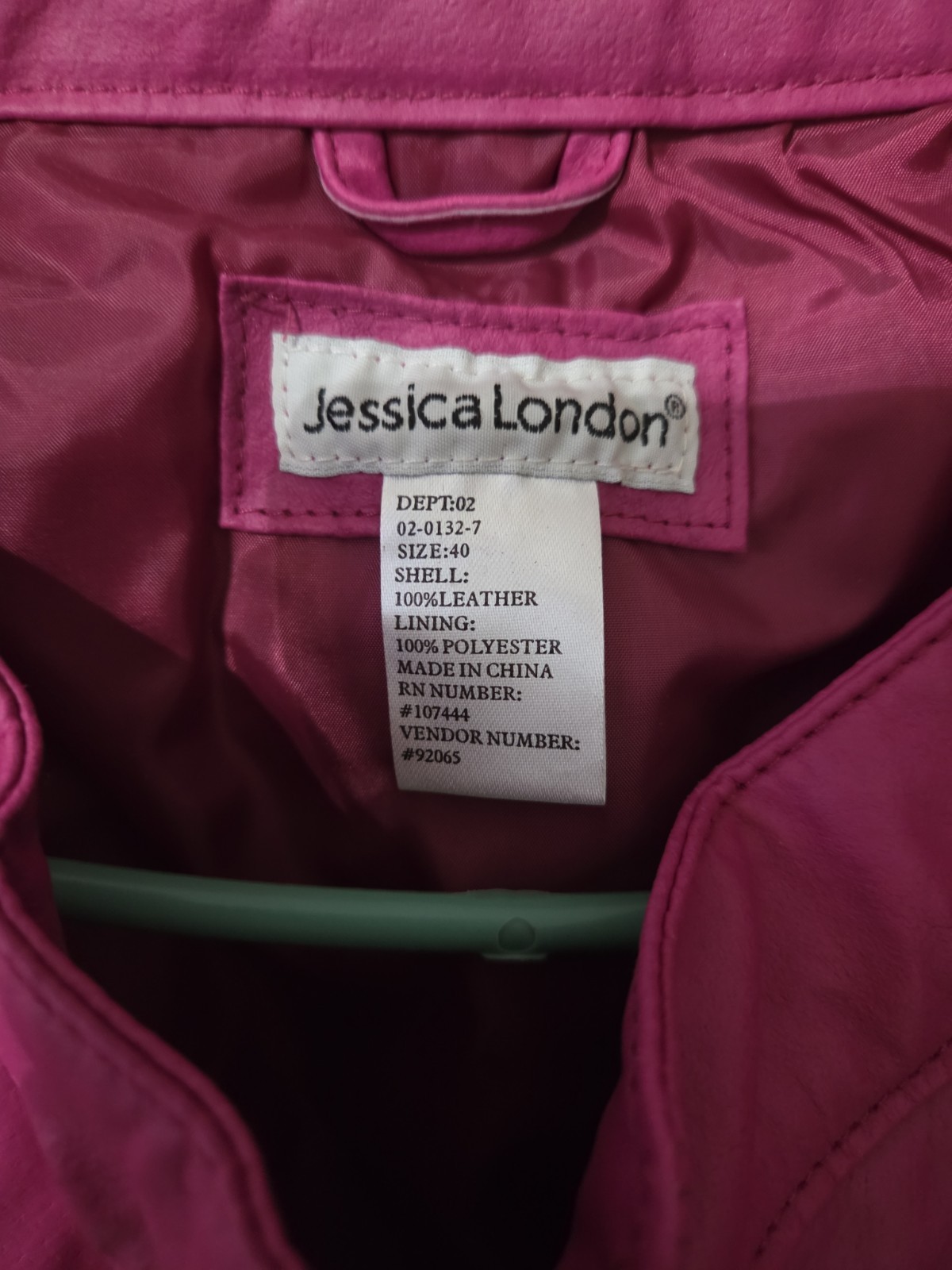 Jessica London Women’s Leather Jacket Size 40