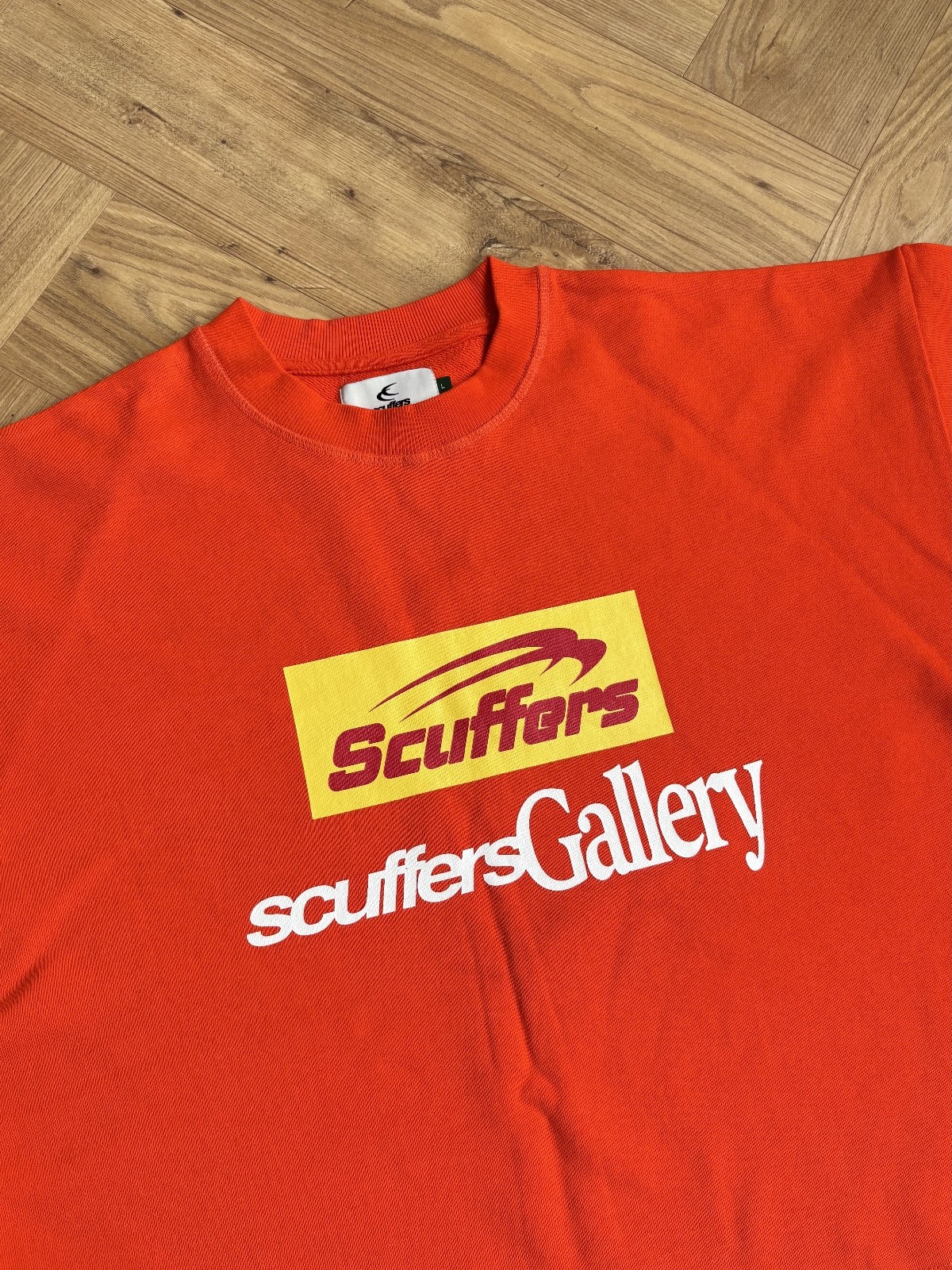 Scuffers Orange Cropped Boxy Fit Oversized Sweatshirt