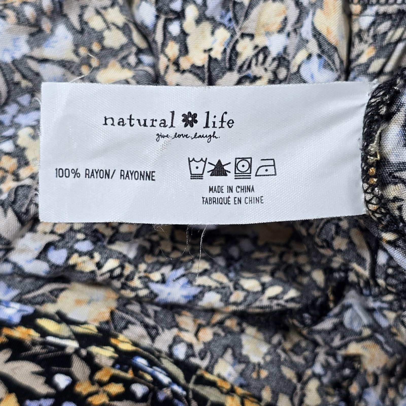 Natural Life Rosie Sleeveless Romper Medium Black Yellow Ditsy Floral Boho