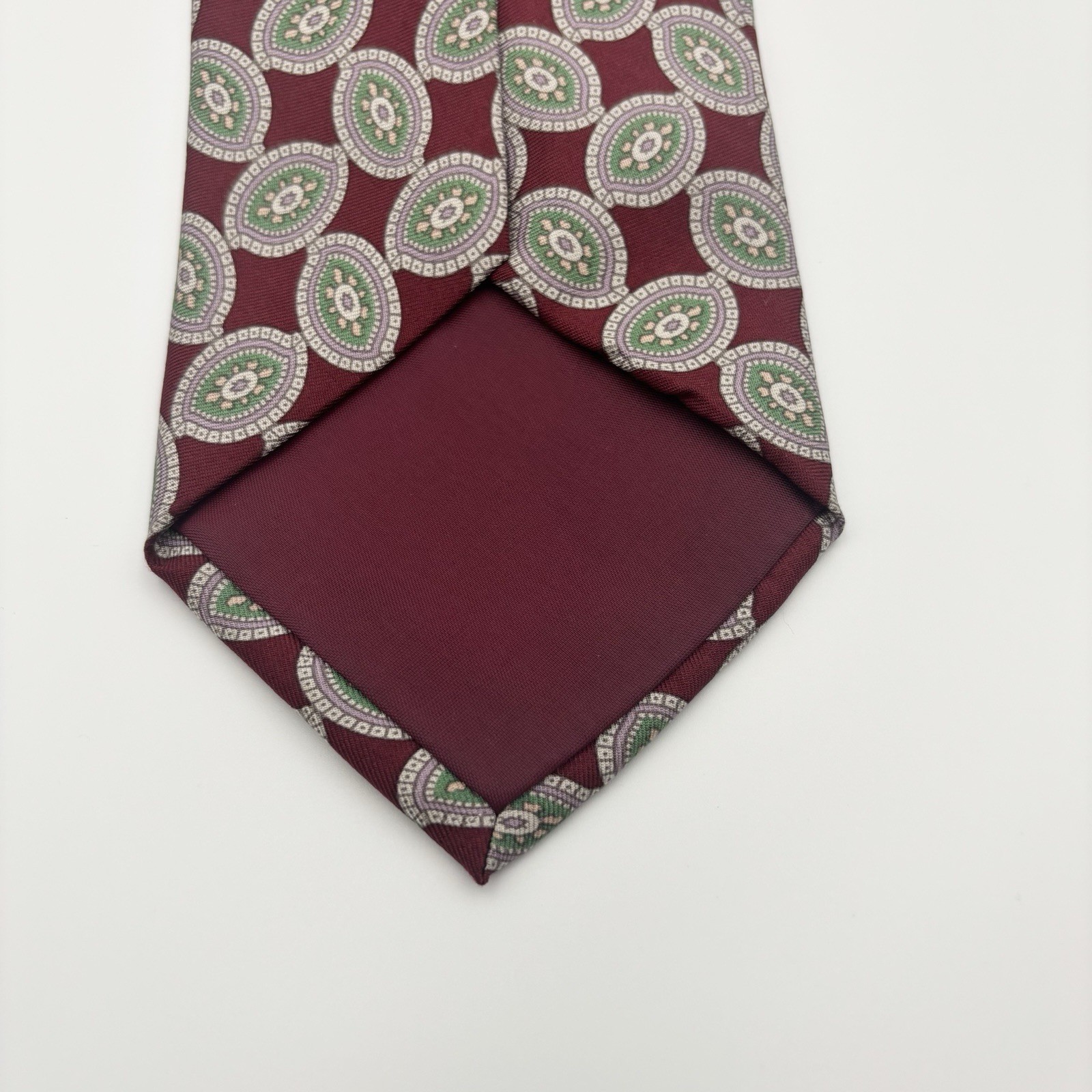 Vintage 80s 90s Gitman Bros Nordstrom Tie Burgundy Silk Blend Mogador 59 x 3.5in