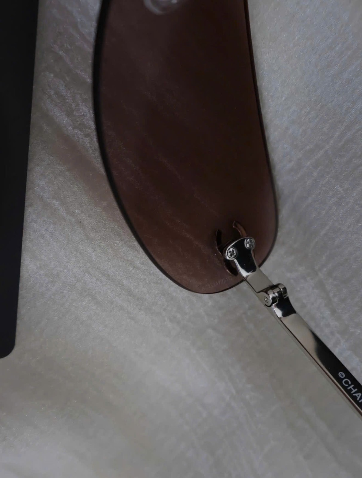 CHANEL A71560 Rimless Shield Sunglasses Brown Lens Women 68-16-145