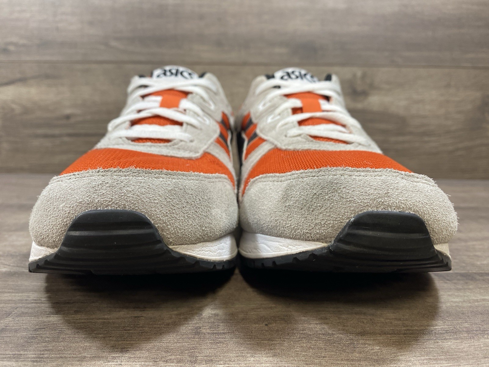 Asics Lyte Classic Shoes Sneakers Gray Orange 1201A477 Mens Size 9.5