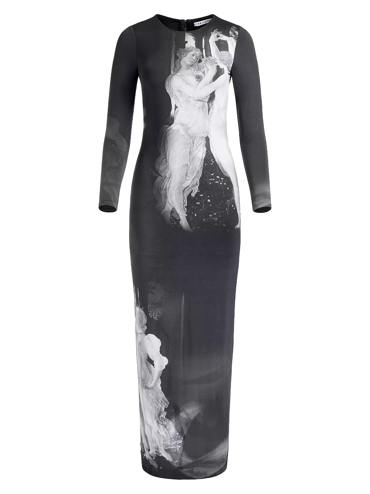 ALICE & OLIVIA ( 0 )DELORA RENAISSANCE FRESCO MAXI DRESS NWT MSRP$495