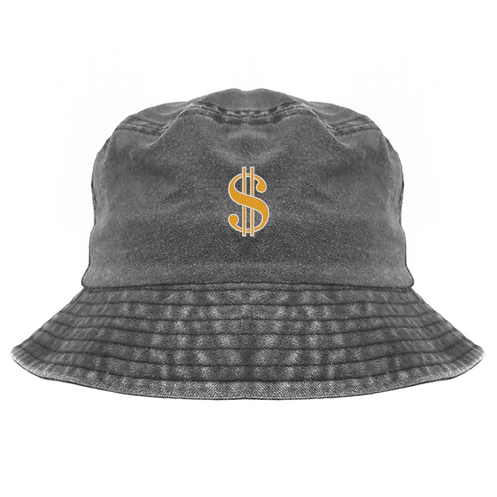 Dollar sign $ embroidered bucket hat, custom bucket hat