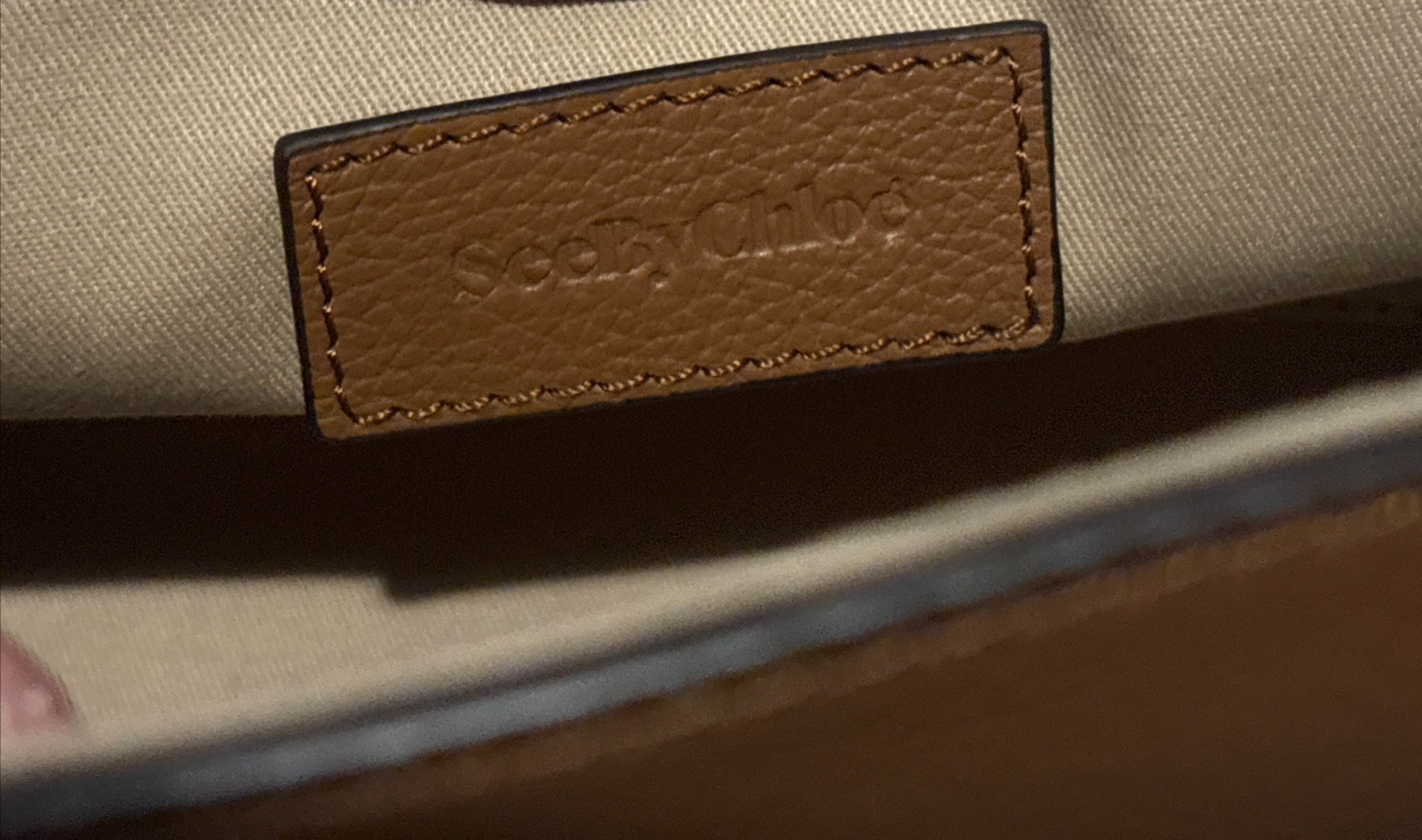 See By CHLOE Joan Mini Crossbody Leather Suede Bag Brown New With Defects