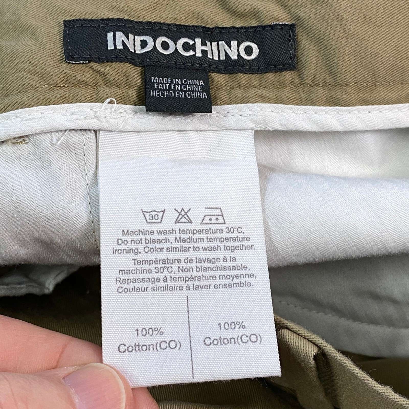 Indochino Chino Pants Mens 35×25 100% Cotton Straight Khaki Tan Classic