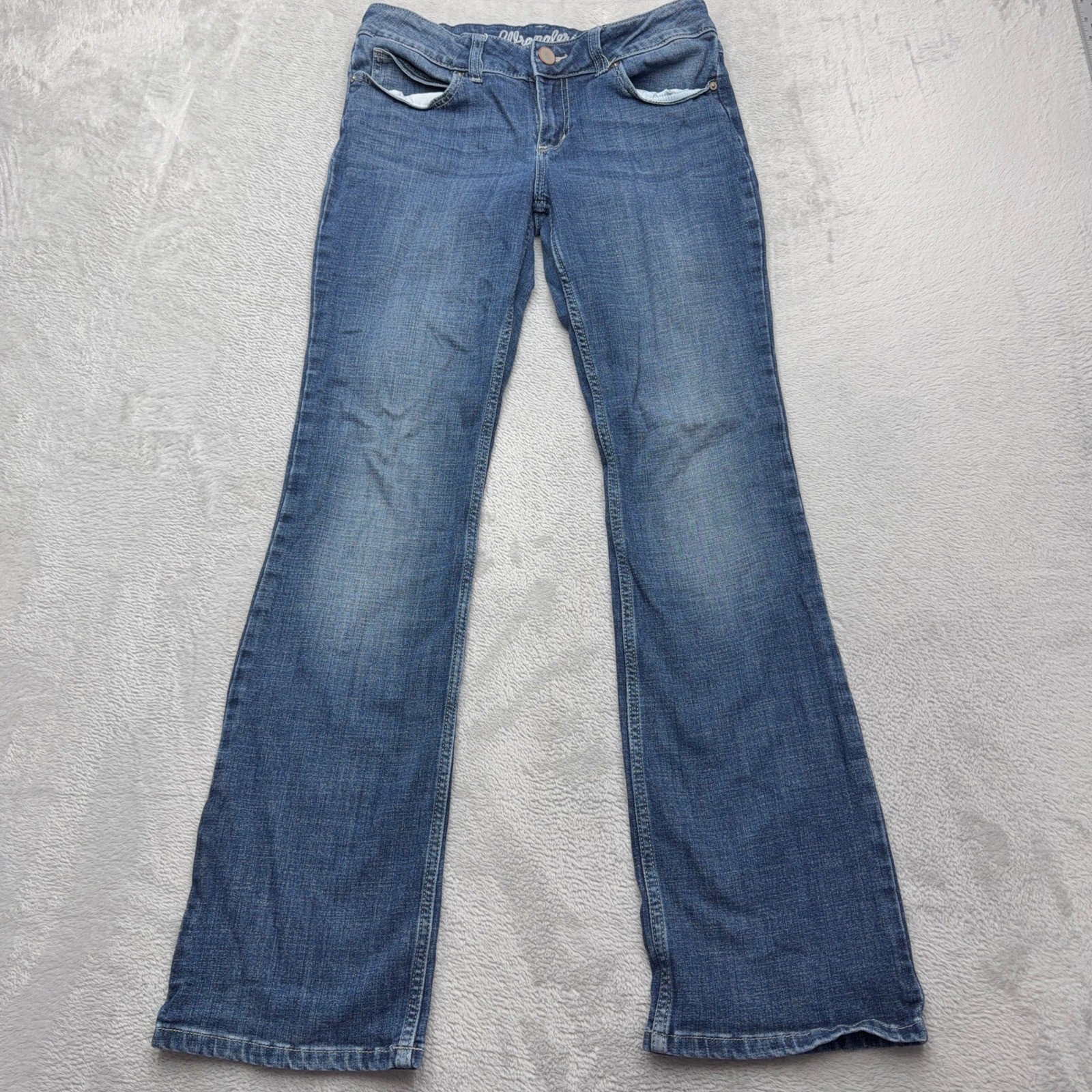 Wrangler Jeans Womens 7×34 Blue Boot Cut Mid Rise Stretch Denim