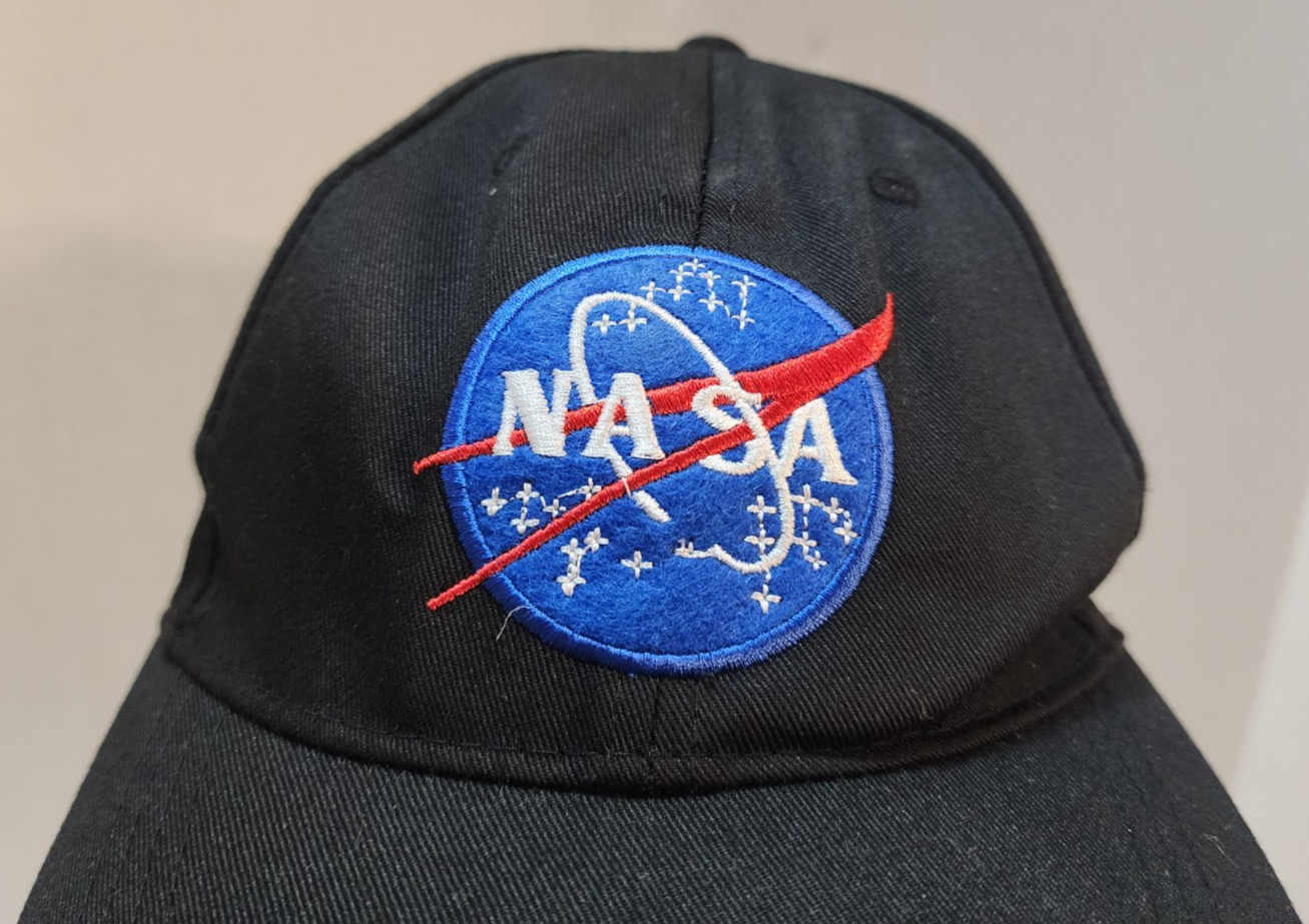 NASA N A S A Logo Adjustable Black Hat Baseball Cap Outer Space Astronaut New