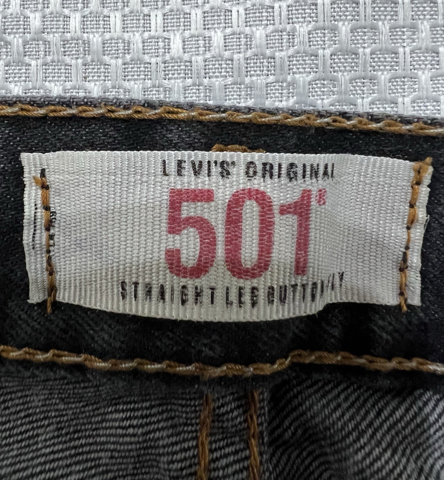 Levi’s 501 Original Fit Jeans Men’s 42×30 Black Wash Button Fly Made in Mexico