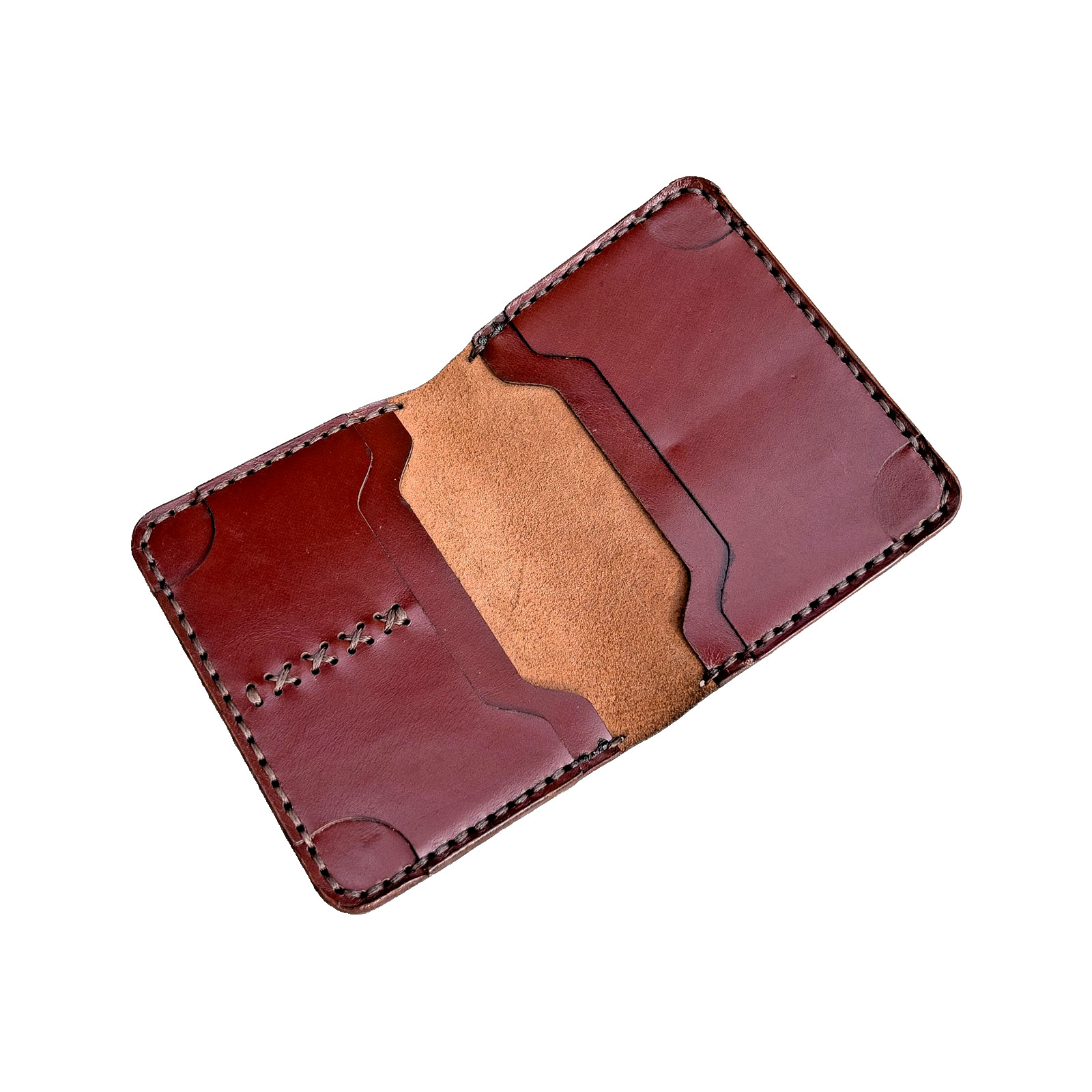 Men’s Slim Bifold Handmade Leather Wallet, RFID Blocking, Mnimalist Card Holder