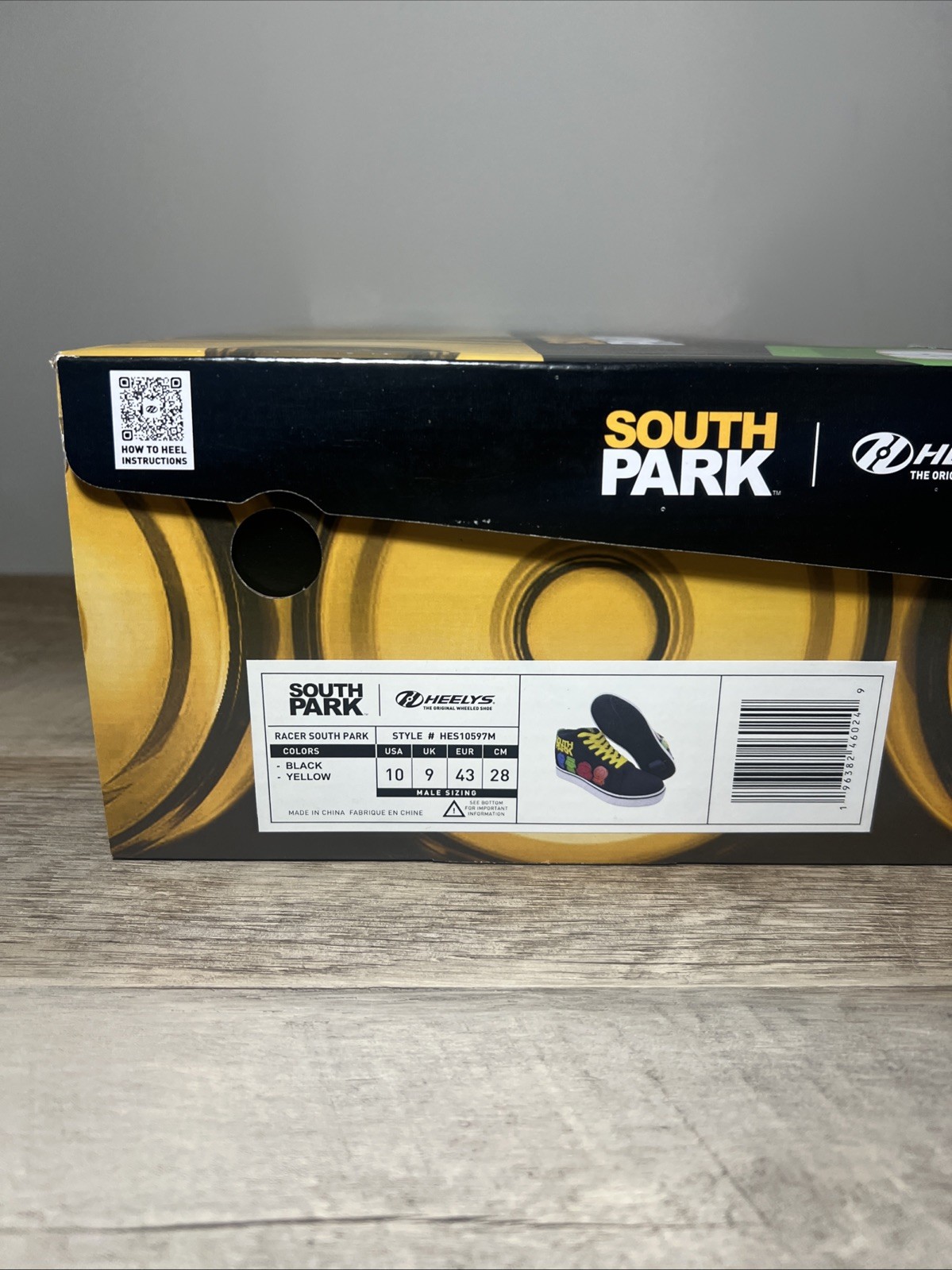 Heelys Racer South Park Mens Size 10 Black Lifestyle Sneakers Shoes New In Box