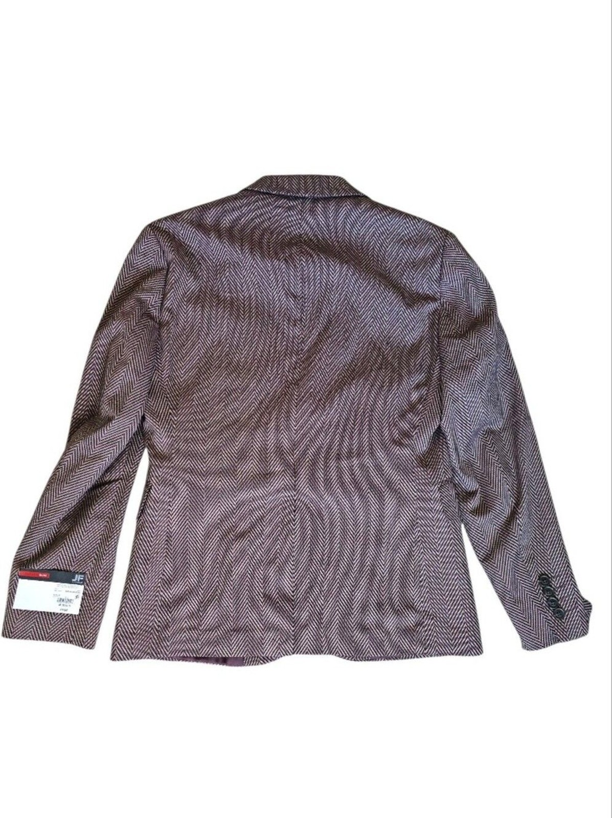JF J.Ferrar Burgundy Herringbone Slim Fit Blazer Blazer Jacket – Size M (38/40S)