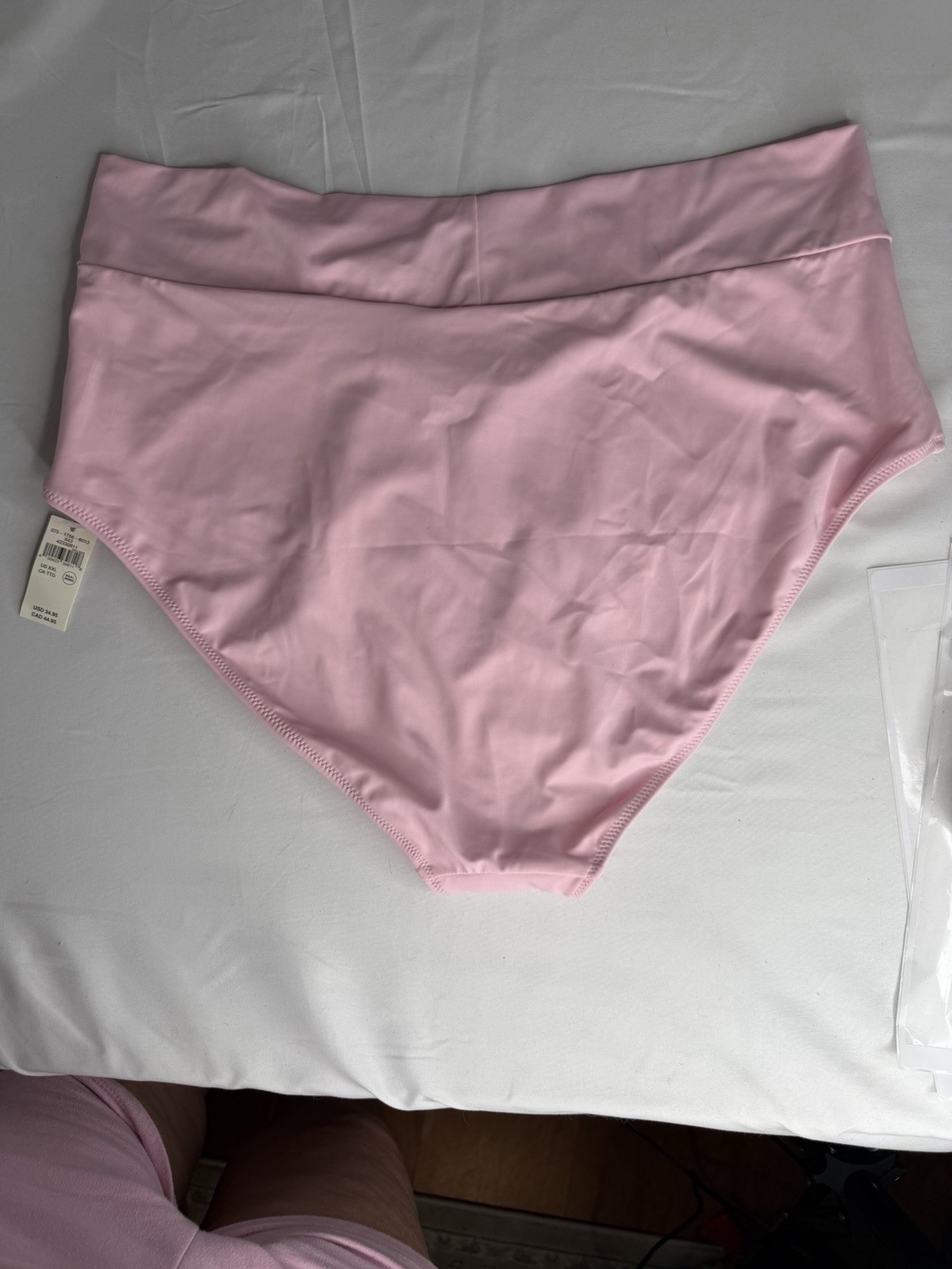 Aerie Real Good High Waisted Bikini Bottoms XXL Pink Crossover Full Coverage NWT