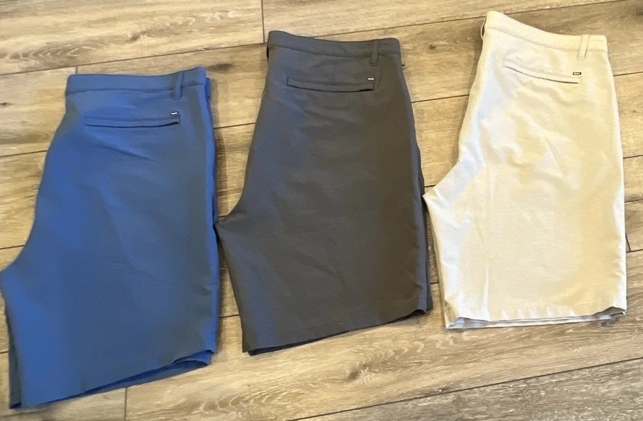 Lot of 3 Hurley Men’s Shorts -size 40 – Beige, dark gray, blue