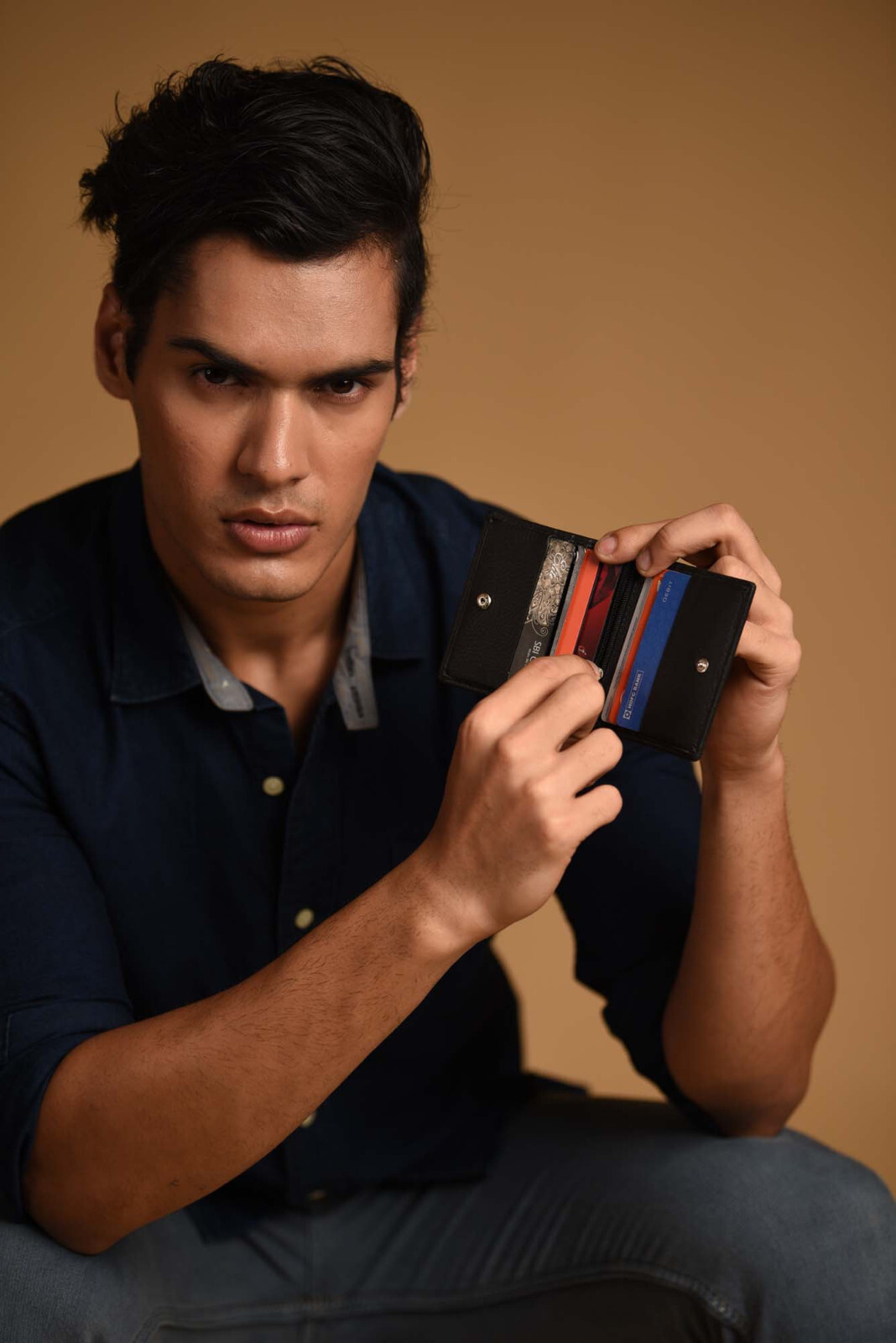 Genuine Leather Minimalist Bifold Wallets For Men RFID Blocking Slim Mens Wallet