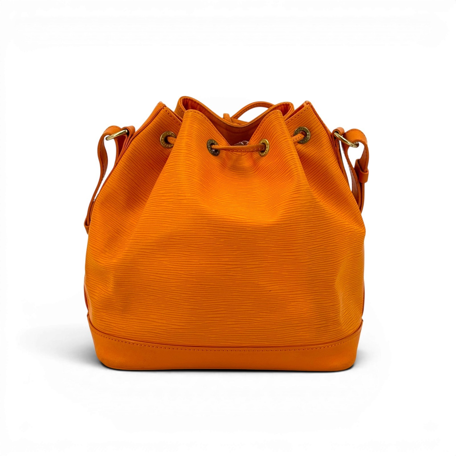 LOUIS VUITTON Petit Noe Mandarin Epi Orange Leather Drawstring Shoulder Bag