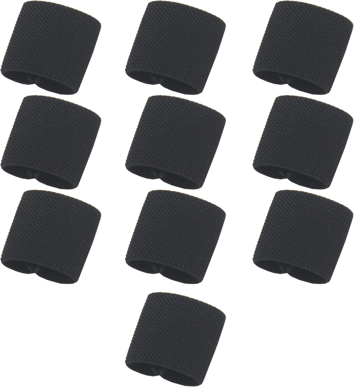 Tactical Elastic Web Belt Loop Keeper (Black) 10/PK for 1” Wide Belt