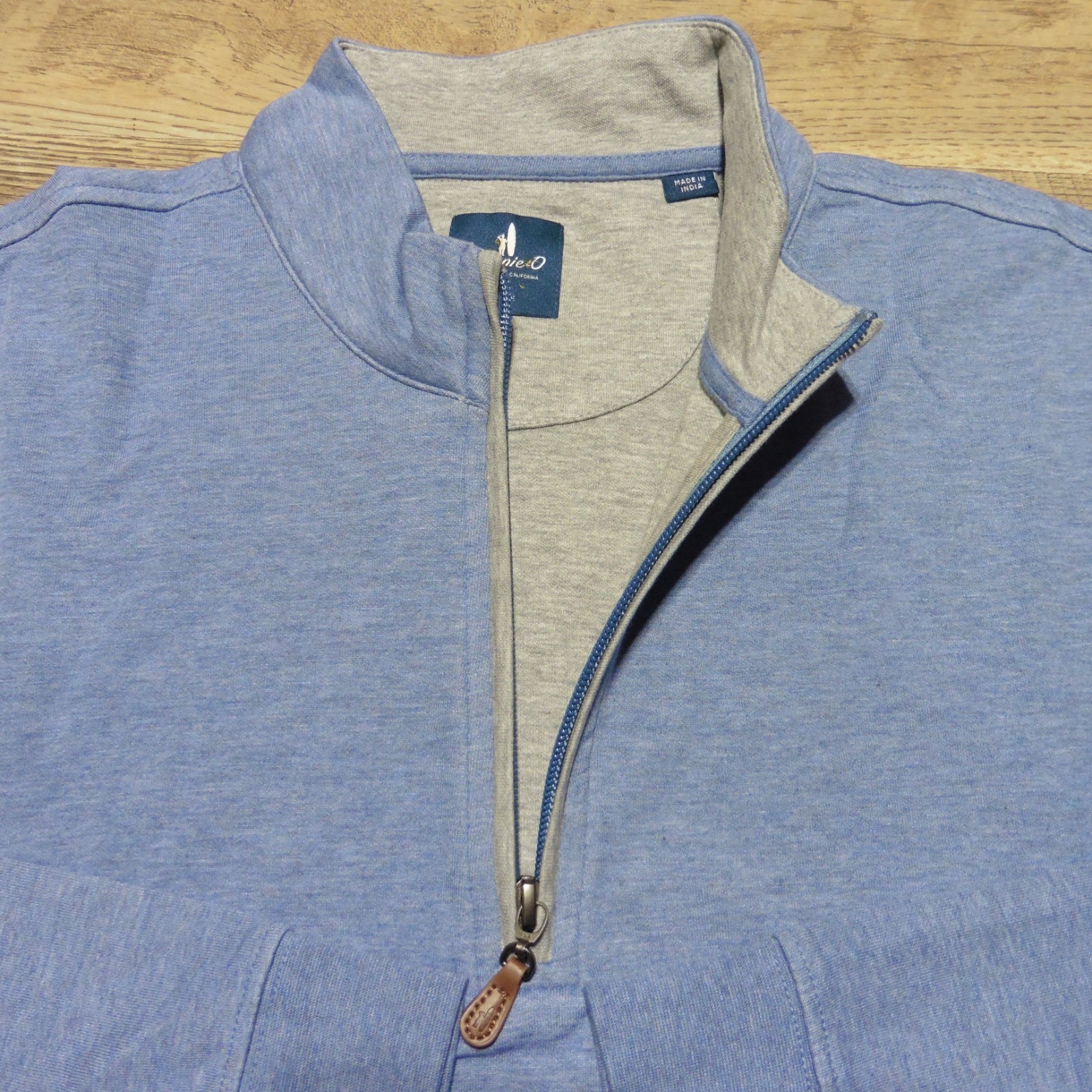 JOHNNIE-O Mens M MEDIUM SULLY PULLOVER LAGUNA BLUE 1/4 ZIP GOLF SWEATSHIRT