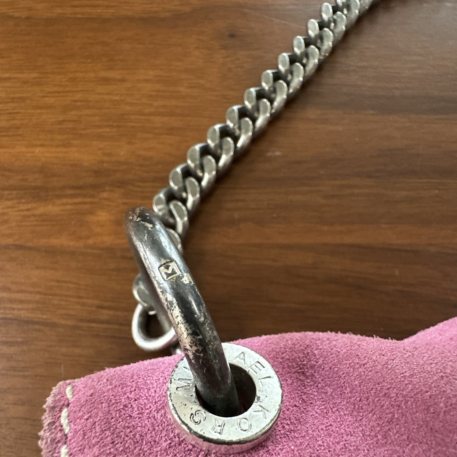 Michael Kors Small Pink Shoulder Bag Chain Strap, Zipper, Detachable Strap