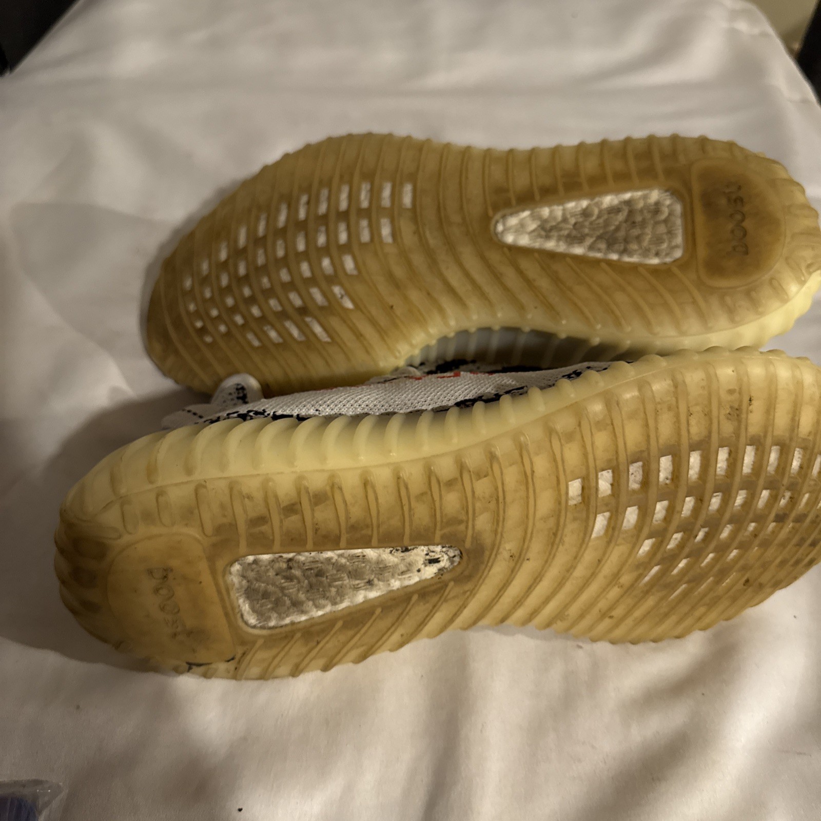 Adidas Yeezy Boost 350 V2 Zebra CP9654 Size 9.5 Og Tags White Black Red