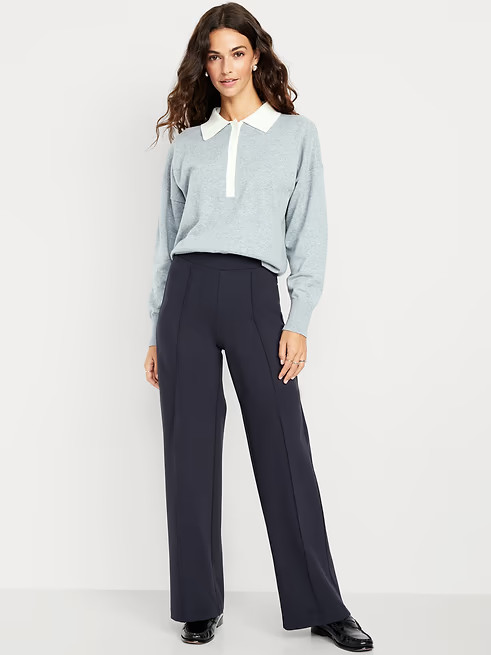 BNWT Large Navy Old Navy Extra High Waisted Stevie Wide Leg Pants MSRP $44.99